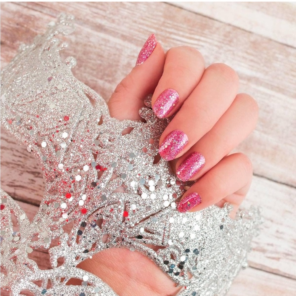 *Retired, HTF* Color Street: Venetian Masquerade | Fuchsia Pink Silver Glitter - Picture 2 of 9